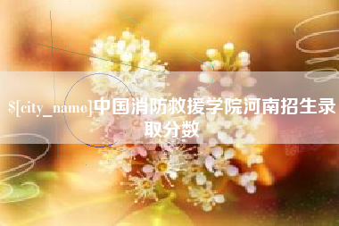 沁阳中国消防救援学院河南招生录取分数