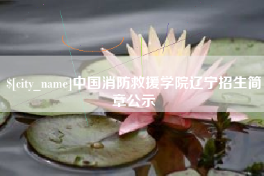 沁阳中国消防救援学院辽宁招生简章公示