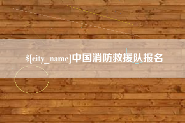 沁阳中国消防救援队报名