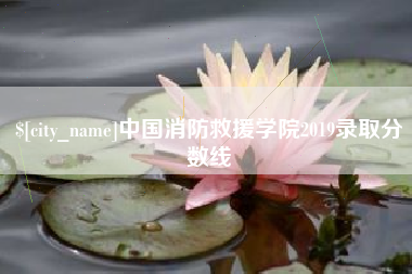 沁阳中国消防救援学院2019录取分数线