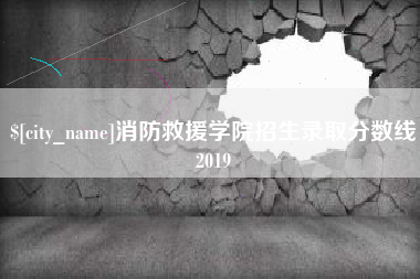 沁阳消防救援学院招生录取分数线2019