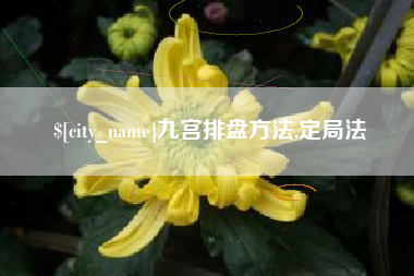 沁阳九宫排盘方法,定局法