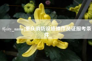 沁阳重庆消防设施操作员证报考条件