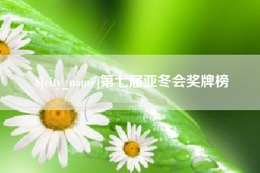 沁阳第七届亚冬会奖牌榜