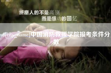 沁阳中国消防救援学院报考条件分数