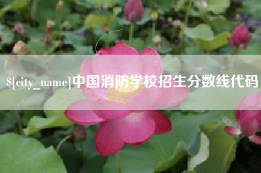 沁阳中国消防学校招生分数线代码
