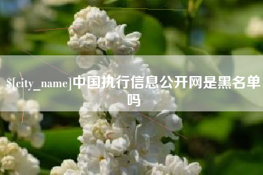 沁阳中国执行信息公开网是黑名单吗