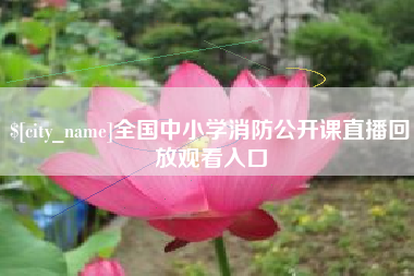 沁阳全国中小学消防公开课直播回放观看入口