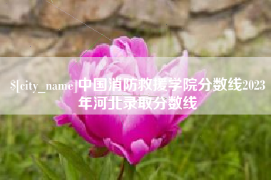 沁阳中国消防救援学院分数线2023年河北录取分数线