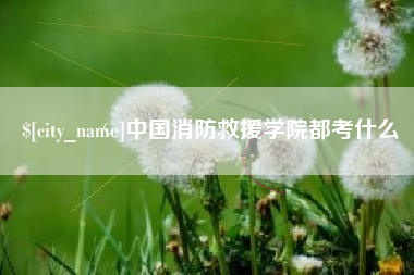 沁阳中国消防救援学院都考什么