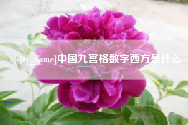 沁阳中国九宫格数字西方是什么