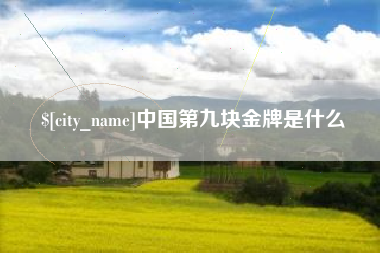 沁阳中国第九块金牌是什么