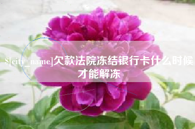 沁阳欠款法院冻结银行卡什么时候才能解冻