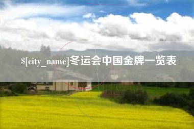 沁阳冬运会中国金牌一览表