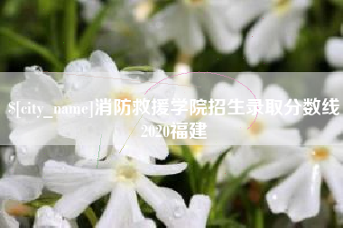 沁阳消防救援学院招生录取分数线2020福建