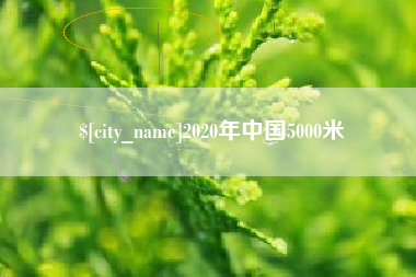 沁阳2020年中国5000米