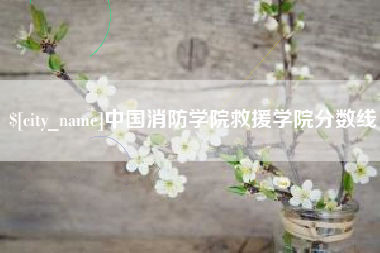 沁阳中国消防学院救援学院分数线