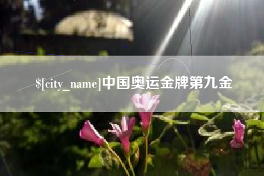 沁阳中国奥运金牌第九金